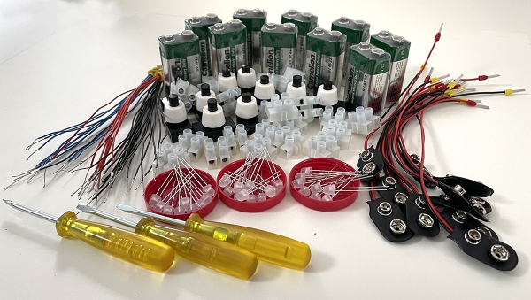 SchulSet, Kl. 3/4, Stromkreise mit LEDs - 10 Kinder Klassensatz, inkl. Arbeitsblatt- myExperimentSet, Werpackung