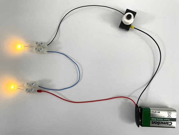 SchulSet, Kl. 3/4, Stromkreise mit LEDs - EinzelSet, inkl.  Arbeitsblatt - myExperimentSet, Werkpackung