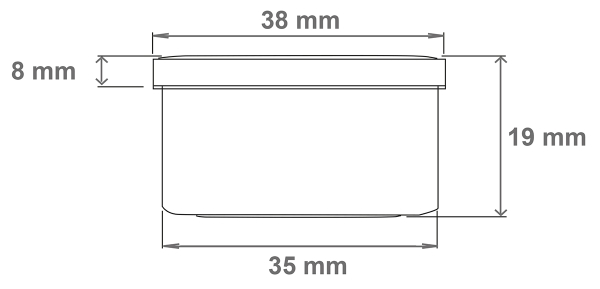 Salben-, Cremedöschen flach 12ml mit transparentem Deckel - MADE IN GERMANY